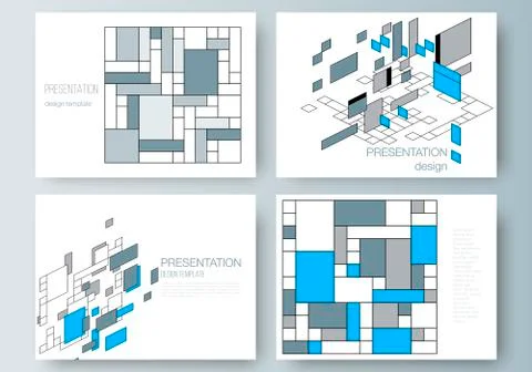 The minimalistic abstract vector layout of the presentation slides design bus Stock Illustration