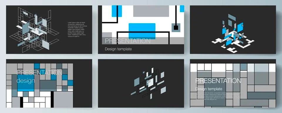 The minimalistic abstract vector layout of the presentation slides design Stock Illustration