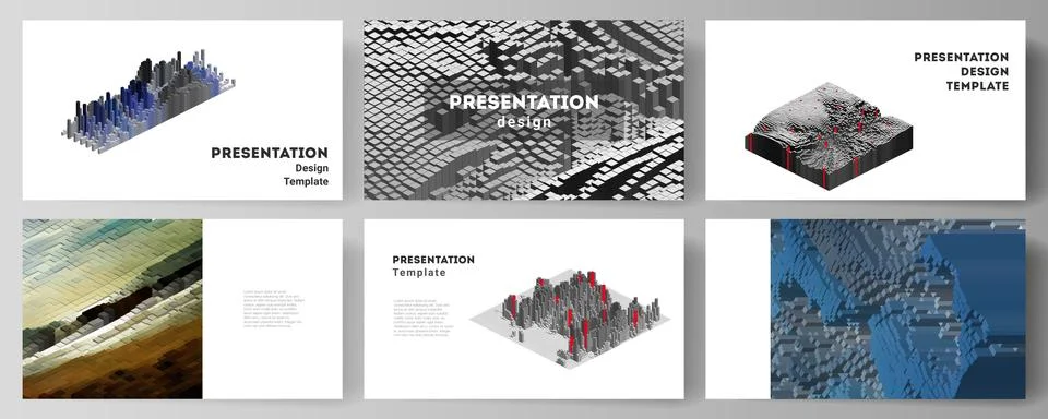 The minimalistic abstract vector layout of the presentation slides design Stock Illustration