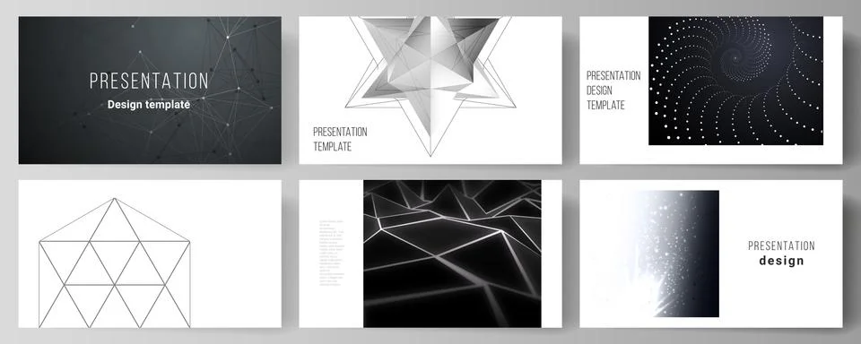 The minimalistic abstract vector layout of the presentation slides design Stock Illustration