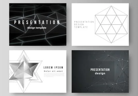 The minimalistic abstract vector layout of the presentation slides design Stock Illustration
