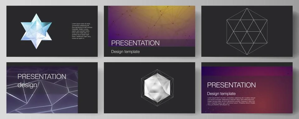 The minimalistic abstract vector layout of the presentation slides design Stock Illustration