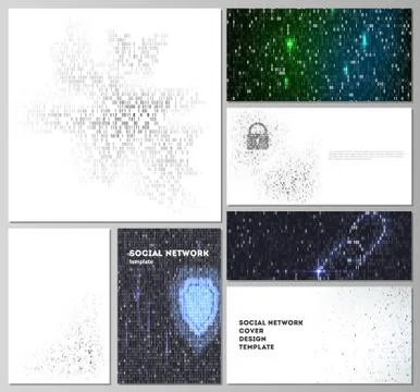 The minimalistic abstract vector layouts of modern social network mockups in Stock Illustration
