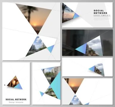 The minimalistic abstract vector layouts of modern social network mockups in Stock Illustration