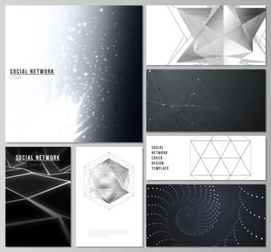 The minimalistic abstract vector layouts of modern social network mockups in Stock Illustration