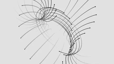 Minimalistic Abstract Wireframe Design on White Background Ilustração Stock