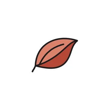 Minimalistic aesthetic of a single autumn leaf design enhancing seasonal il.. Stock Illustration