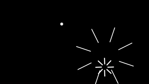 Minimalistic animation, white flashes on a black background. Firework. Stock-Footage 233363694