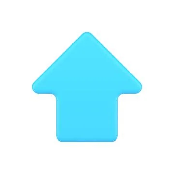Minimalistic arrow indicator 3d icon. Blue cursor for website Illustrazione stock