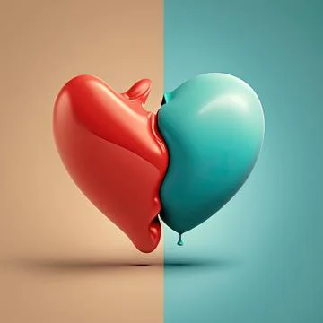 Minimalistic background, mock up, hearts on image, valentine's day themed Stock Illustration