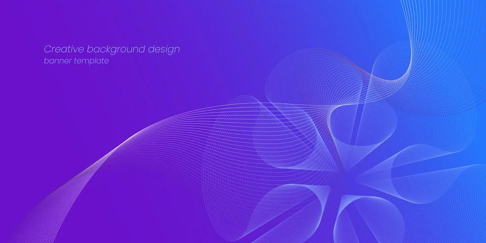 Minimalistic background with subtle waves. Design element with harmonious moving Stock Illustration