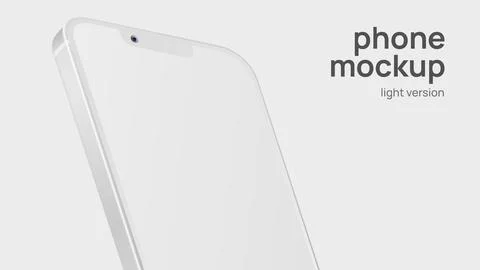 Minimalistic Banner with Editable Smartphone. Light Version Stock Illustration