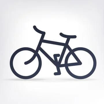 Minimalistic bicycle icon. vector, eps10 Illustrazione stock