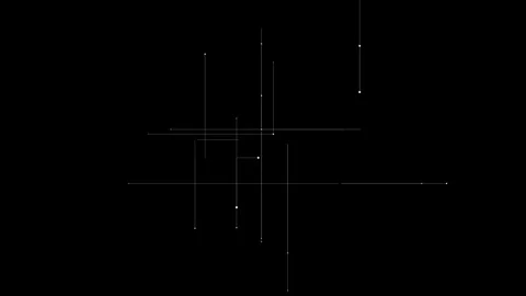 Minimalistic Black and White Geometric Line Art Pattern with Intersecting Lin Stock Footage 341374350