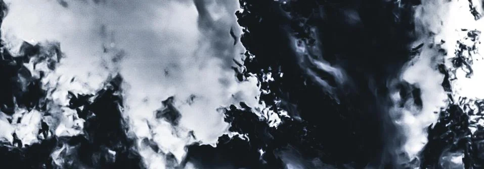 Minimalistic black cloudy background as abstract backdrop, minimal design and Stock Photos