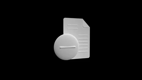 Minimalistic Black Icon Design on Dark Background Displayed in 3D Video stock 341921676