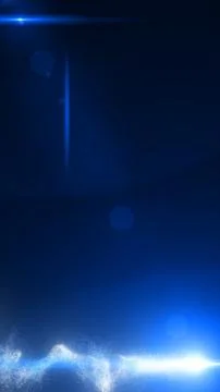 Minimalistic blue background with glowing wave patterns and soft lens flare e Stock Photos