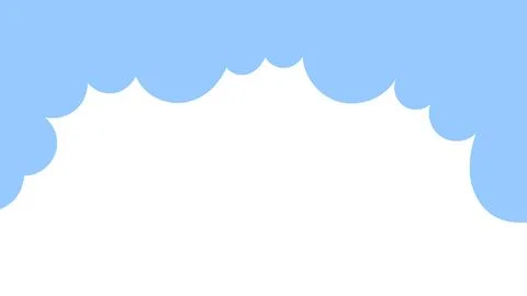 Minimalistic blue cloud design on a white background, perfect for creative .. Stock Illustration