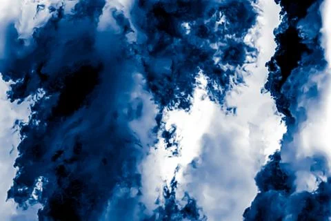 Minimalistic blue cloudy background as abstract backdrop, minimal design and Stock Photos