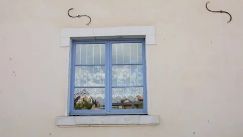 Minimalistic Blue Window Stock Footage 100085815