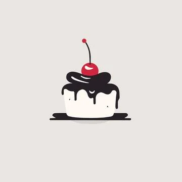 Minimalistic cake Stock Illustration