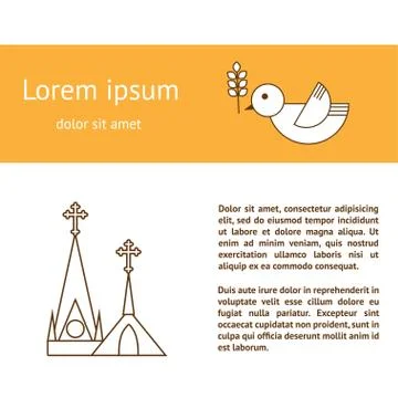 Minimalistic christianity background Stock Illustration