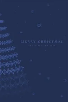 A minimalistic Christmas tree design, composed of delicate snowflake patter.. Stock Illustration