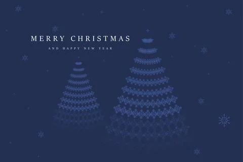 Minimalistic Christmas tree design, composed of delicate snowflake patterns.. Stock Illustration