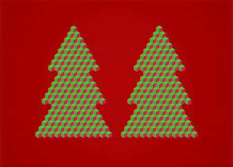Minimalistic christmas tree Ilustración de archivo