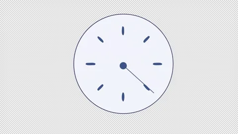 Minimalistic clock face. Clock animation. Cartoon Stock Footage 336297676