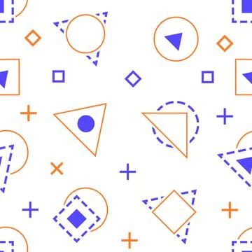 Minimalistic colorful artwork seamless pattern design Stockillustratie