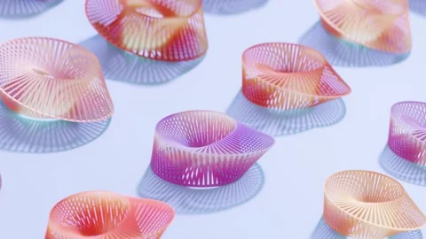 Minimalistic Conceptual Abstract 3D render animation Stock Footage 169447699