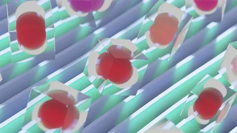 Minimalistic Conceptual Abstract 3D render animation Stock Footage 169447997