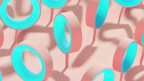 Minimalistic Conceptual Abstract 3D render animation Stock Footage 169448029