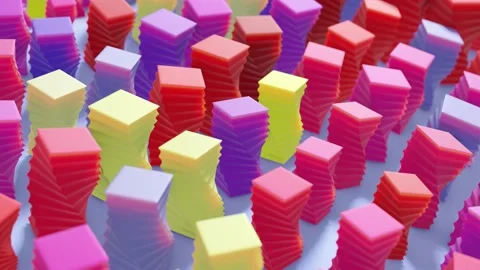 Minimalistic Conceptual Abstract 3D render animation Stock Footage 169580608