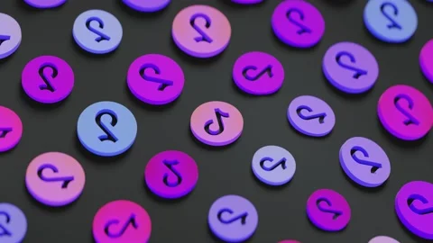 Minimalistic Conceptual Abstract 3D render animation Stock Footage 169581088