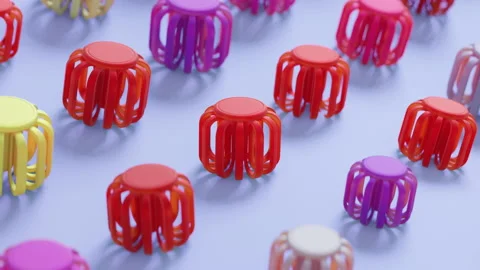 Minimalistic Conceptual Abstract 3D render animation Stock Footage 169644671