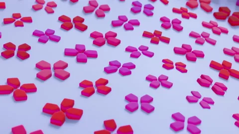 Minimalistic Conceptual Abstract 3D render animation Stock Footage 169644677