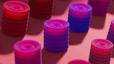 Minimalistic Conceptual Abstract 3D render animation Stock Footage 169704357