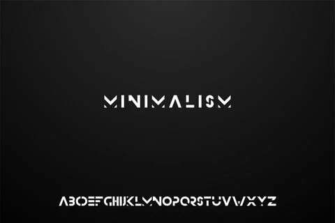 Minimalistic contemporary bold font. Vector English alphabet. Modern creati.. 스톡 일러스트