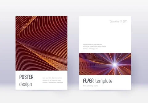 Minimalistic cover design template set. Orange abs イラスト素材