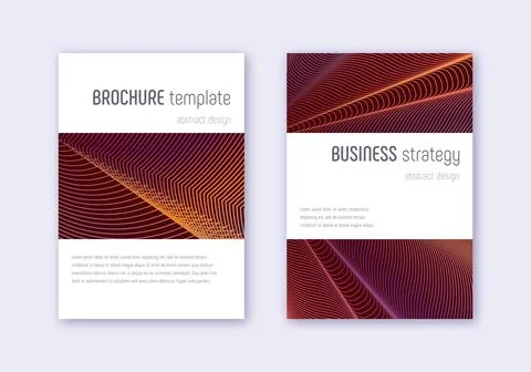 Minimalistic cover design template set. Orange abs Illustrazione stock