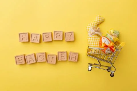 Minimalistic creative Easter concept Stock Photos