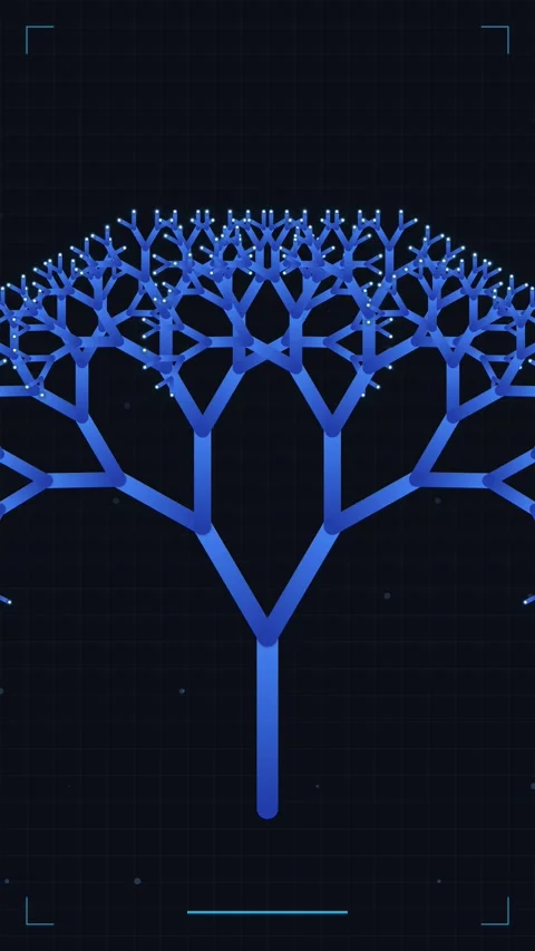 Minimalistic dark abstract tech background with glowing blue gradient lines.. Stock Footage 344946219
