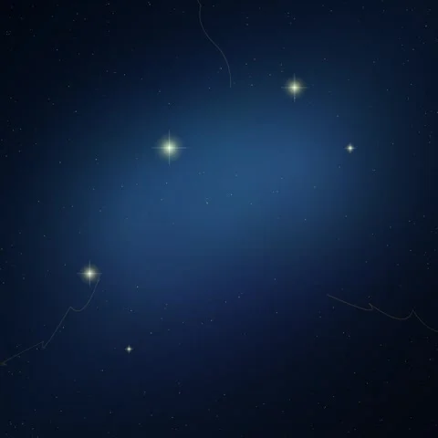 Minimalistic Deep Blue Abstract Galaxy Background for Cosmic Space Concept Stock Footage 345690473
