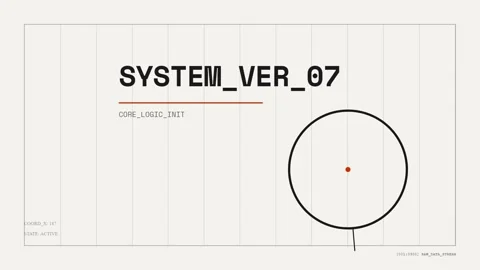 Minimalistic Digital Display Showing System Version Update Interface Stock Footage 336805499