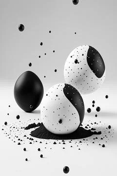 Minimalistic easter background. Clean design. Easter eggs on white background 스톡 일러스트