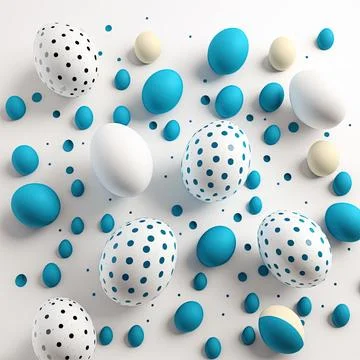 Minimalistic easter background. Clean design. Easter eggs on white background Stock Illustration