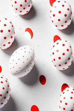 Minimalistic easter background. Clean design. Easter eggs on white background Illustrazione stock