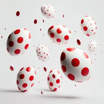 Minimalistic easter background. Clean design. Easter eggs on white background イラスト素材